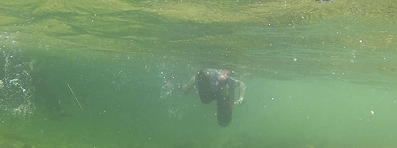 Actividad de snorkel en el Alto Tajo, en entorno natural.