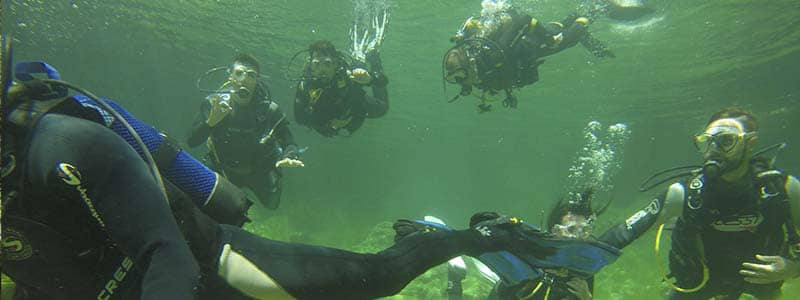 Formación buceo de altura en el Alto Tajo, piraguas